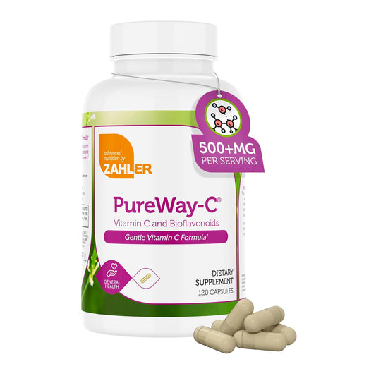 Zahler Vitamin C 500mg with Bioflavonoids - Gentle on Stomach - Immune Support - Gluten Free Non-GMO Supplement for Adults (120 Count)