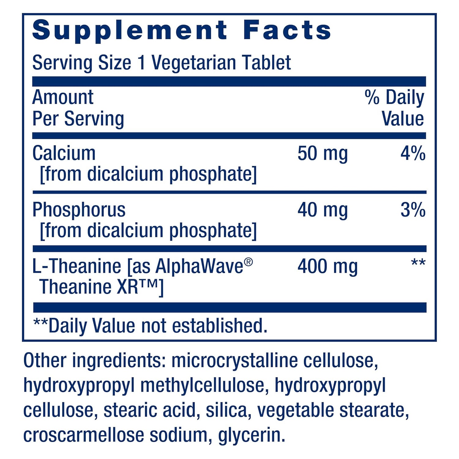 Life Extension Theanine XR™ Stress Relief – L-Theanine – Promotes a Calm Response to Daytime Stress – Non-GMO, Gluten-Free, Vegetarian – 30 Tablets