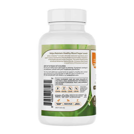 Zahler, Diabetter™, Advanced Glucose Support, 120 Capsules