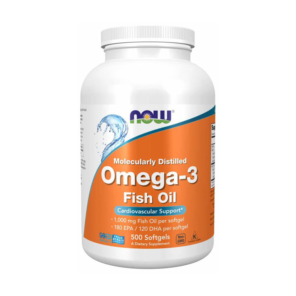 NOW Foods Supplements, Omega-3 180 EPA / 120 DHA, Molecularly Distilled, Cardiovascular Support*, 200 Softgels