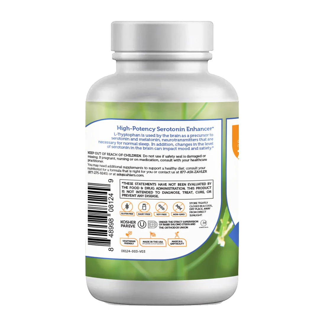 Zahler's L-Tryptophan Mood, Relaxation and Sleep Support 60 Capsules