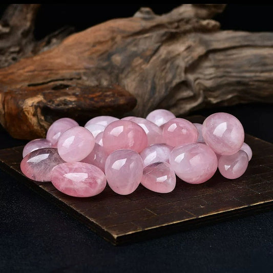 Natural Rose Quartz Rough Stone – Oval Raw Pink Crystal for Display, Handheld, Demagnetizing & Aquarium Decor