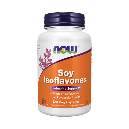 NOW Foods Supplements, Soy Isoflavones, 60 mg 120 Veg Capsules