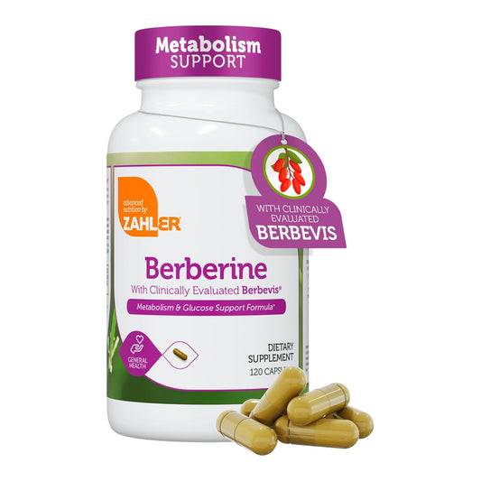 Zahler Berberine Supplement 1000mg with Clinically Evaluated Berbevis Complex and Berberine HCl - (120 Capsules)