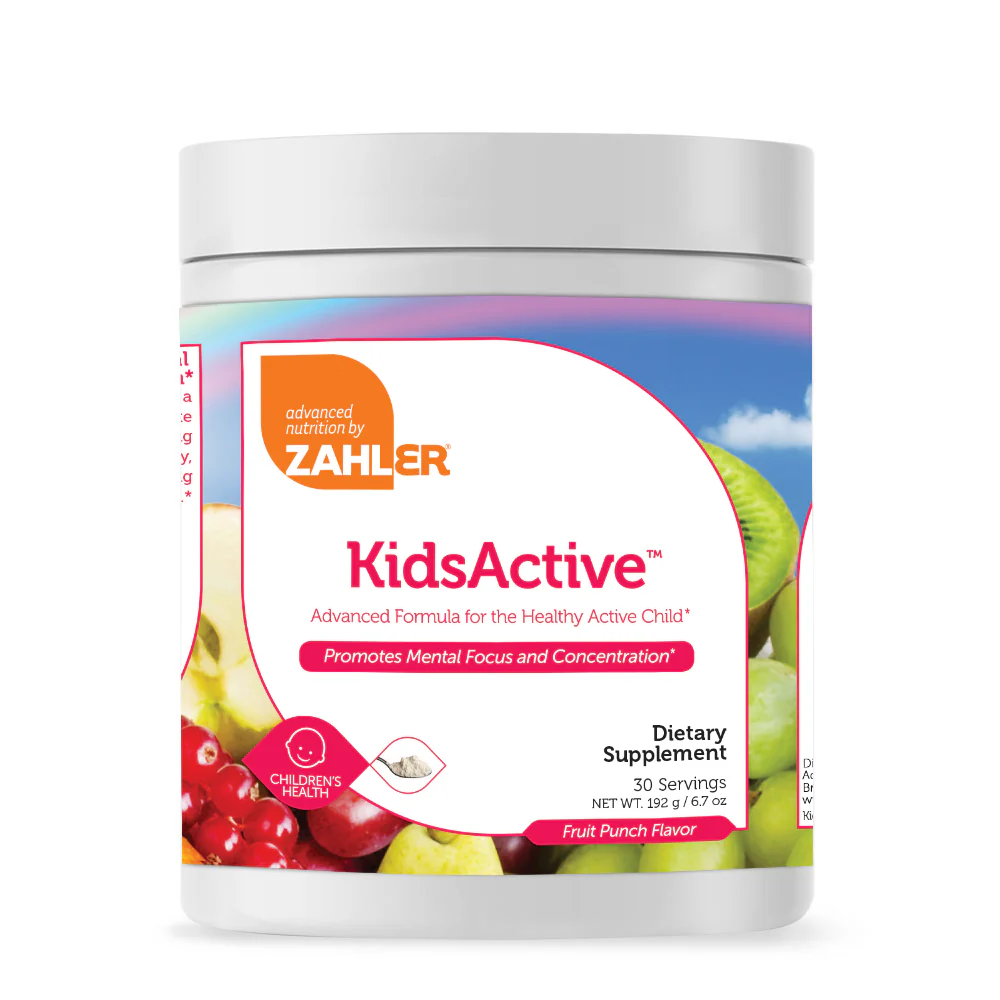 Zahler KidsActive, Kids Concentration Formula Powder, All Natural Children’s Supplement Supporting Focus, Certified Kosher, 30 Servings Fruit Punch Flavored Powder