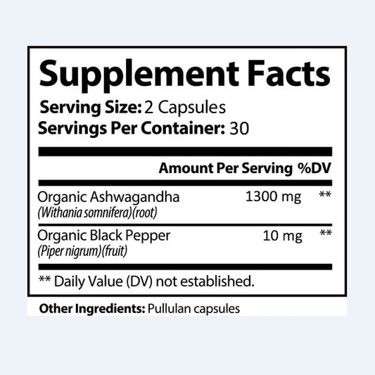 Seaknhp Ashwagandha 1300mg, Sleep Faster , Promotes normal hormone balance 60 capsules