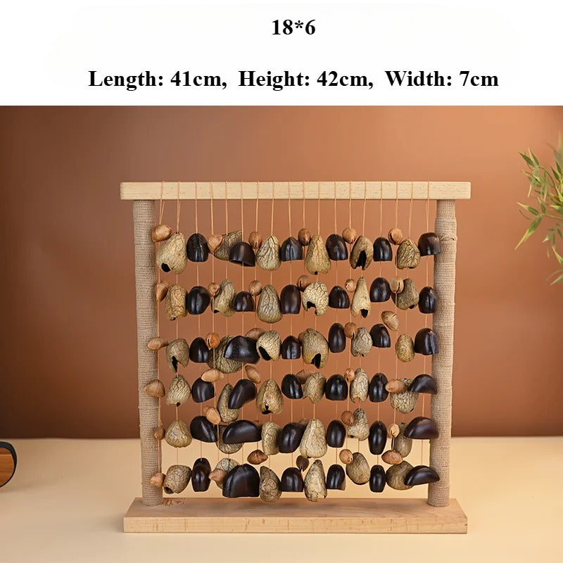 Healing Forest Nut Shell Rattle & Wind Chime – Indonesian Black Fruit, Sound Therapy Instrument Style 1