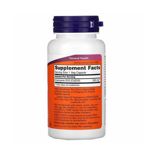 Now food CoQ10 200mg 60 Vegi Caps