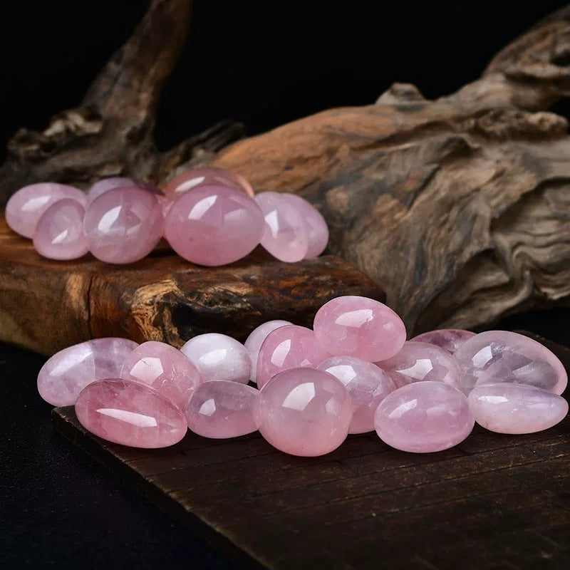 Natural Rose Quartz Rough Stone – Oval Raw Pink Crystal for Display, Handheld, Demagnetizing & Aquarium Decor