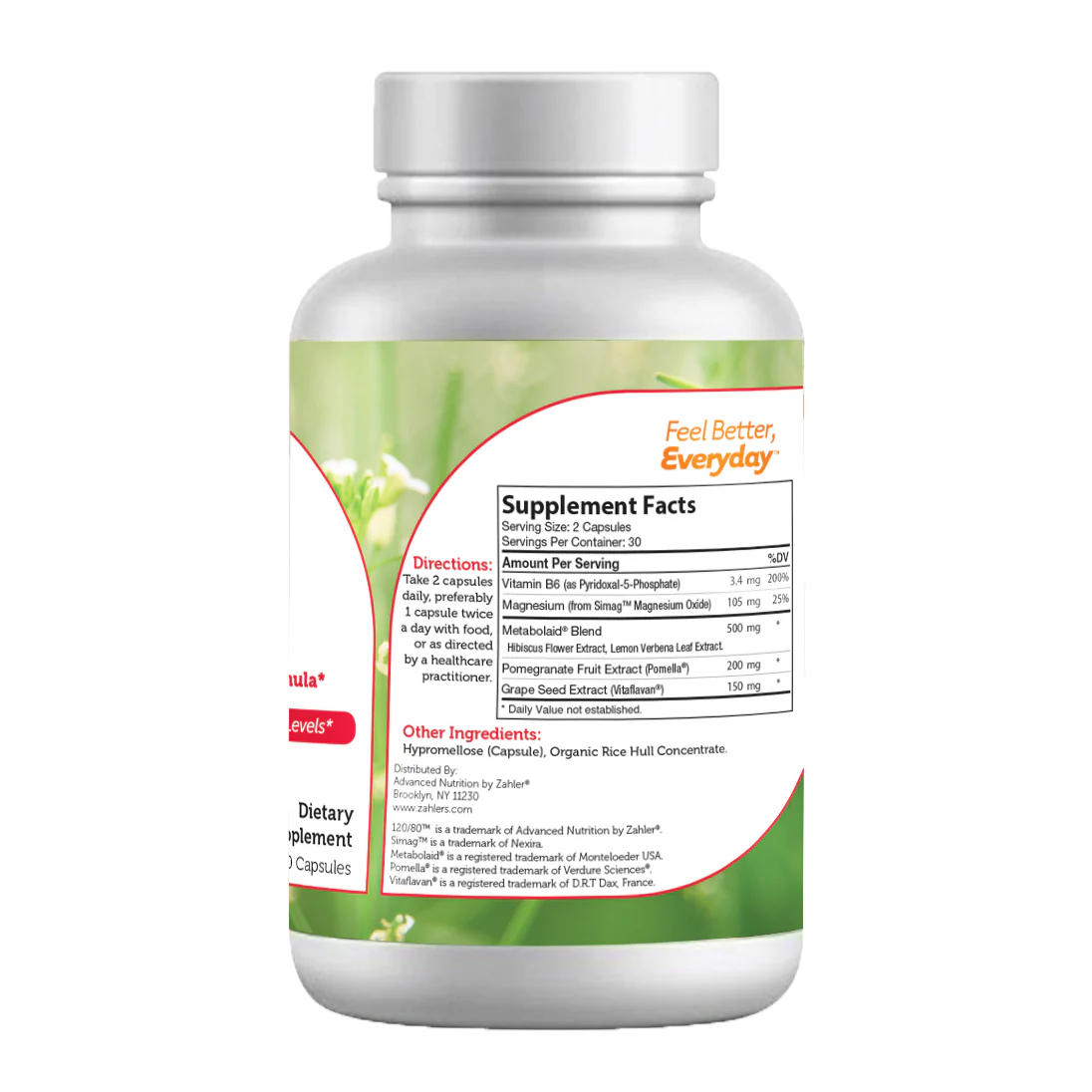 Zahler's 120/80 Supports Healthy Blood Pressure Levels