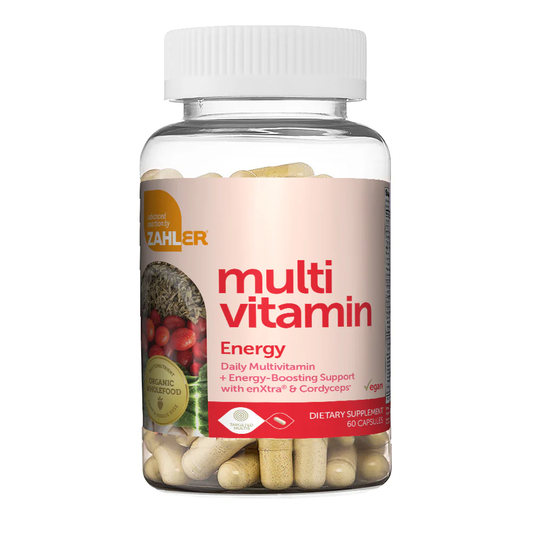 Zahler, Mutivitamin Energy, Daily Multi + Energy Boosting Support with enXtra & Cordyceps, 60 Capsules