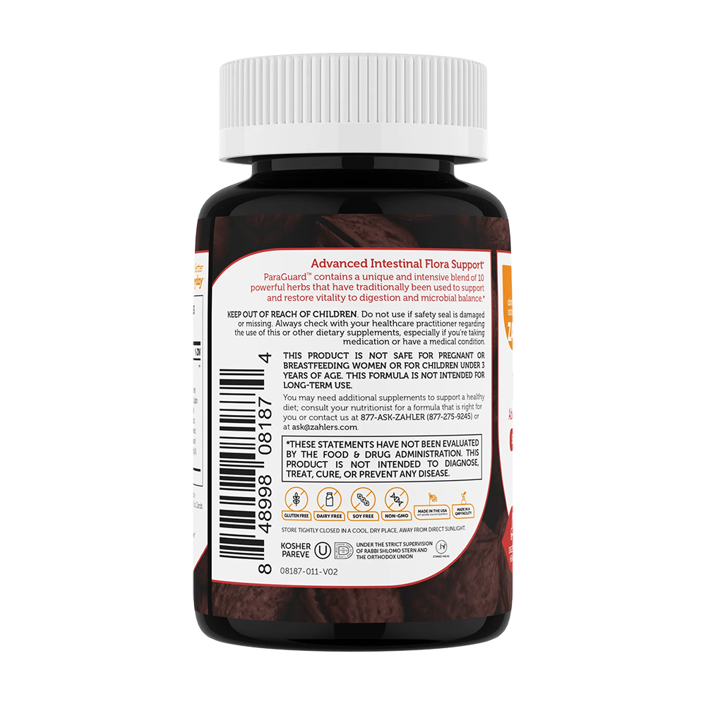 Zahler - ParaGuard Cleanse Softgels - Gut Health Detox Supplement Certified Kosher (90)