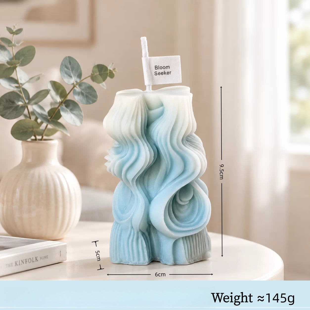 Handmade Bluebell Scented Candles – Blue & White Gradient Sets of 7