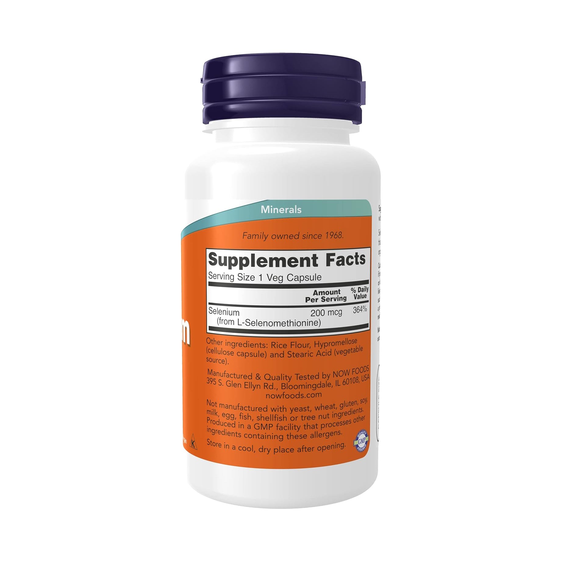 NOW Foods, Selenium, 200 mcg, 90 Veg Capsules