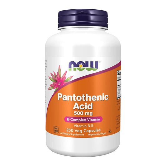 NOW Foods Supplements,Pantothenic Acid (Vitamin B-5) 500 mg,B-Complex Vitamin,250 Capsules