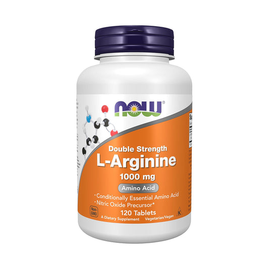 NOW Foods Supplements, L-Arginine 1,000 mg, Nitric Oxide Precursor*, Amino Acid, 120 Tablets