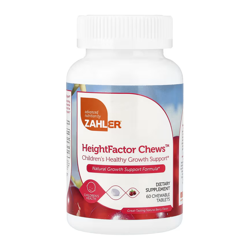 Zahler HeightFactor Chewable Tablets - Natural Kids Height Growth Supplement for Children Age 4+ Doctor Formulated Height Increase Maximizer to Grow Taller - Natural Growth Support Formula, 60 Count