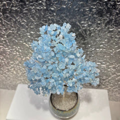 Natural Aquamarine Crystal Tree – Blue Stone Bonsai for Desk Decor & Creative Gift (8/15/18 cm)