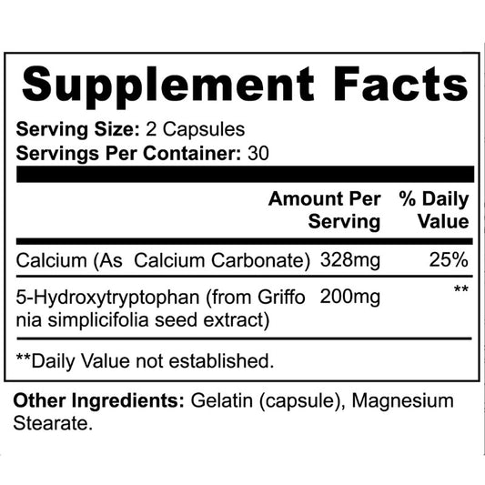 Seaknhp 5-HTP 60 Capsules Supports Emotional Well-being and Comfort and Promotes Strength in Muscles