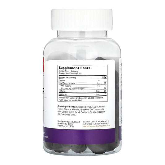 Zahler - Chapter One Sleep Melatonin Gummies for Kids & Adults (60 Flavored Gummies) 2.5 mg