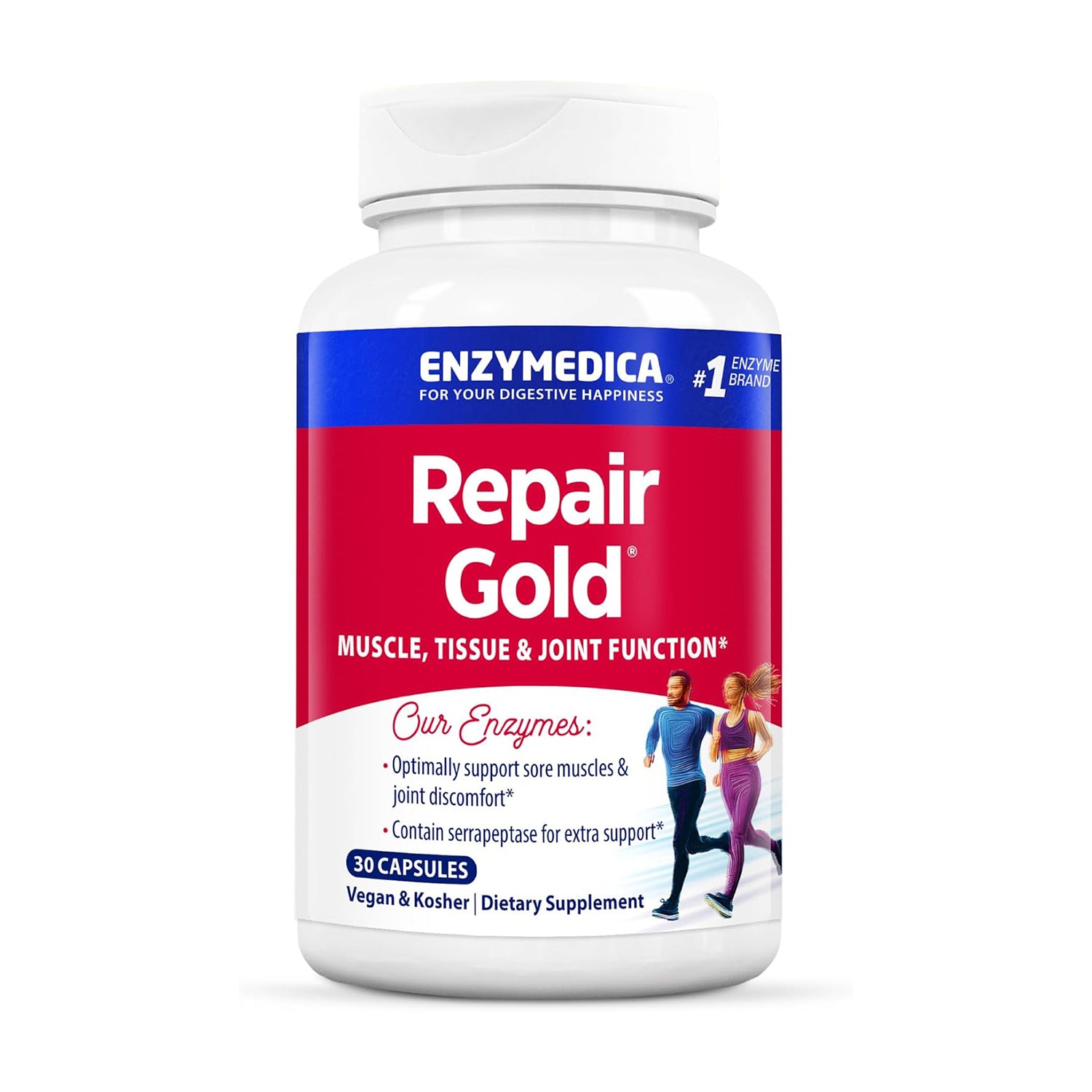 Enzymedica, Repair Gold, Proteolytic Enzymes, Joint Support Supplement 30 Count