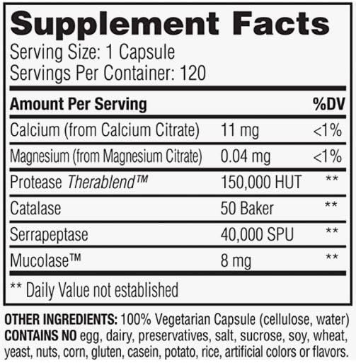 Enzymedica, Immune Defense, Regular Strength, Proteolytic Enzymes for Immune Support, 120 Count