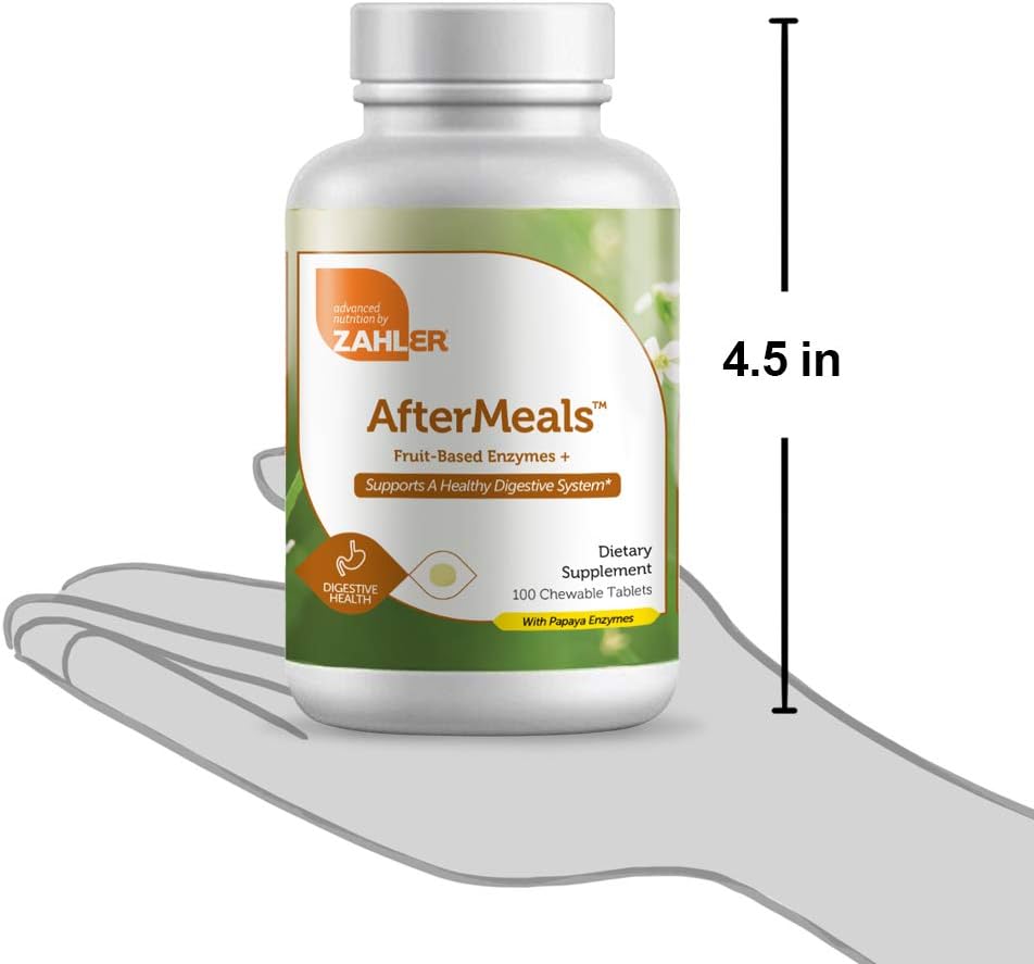 Zahler AfterMeals™, Fruit-Based Enzymes+, 100 Chewable Tablets