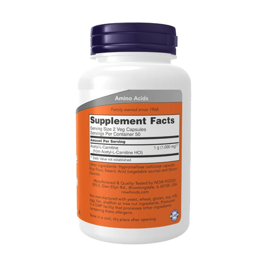 NOW Foods Acetyl L-Carnitine 500 mg 100 caps