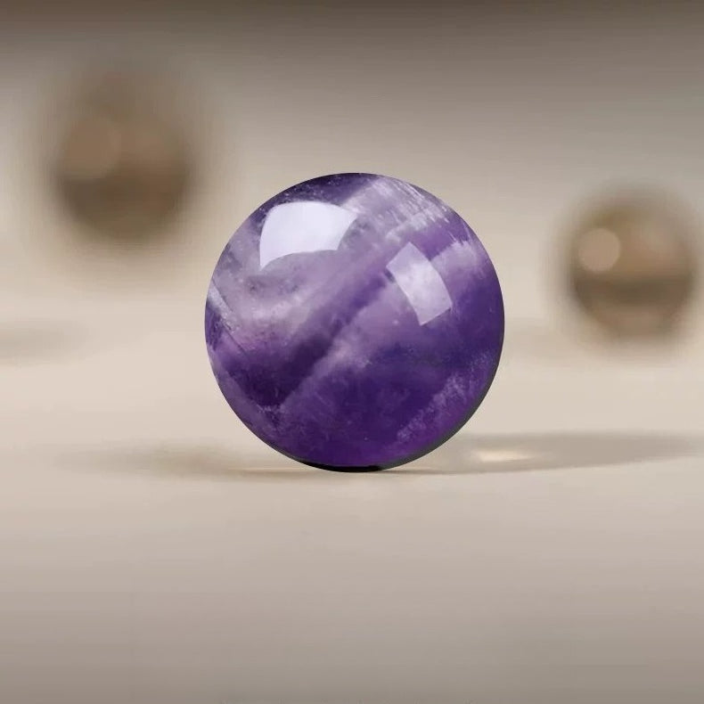 Natural Amethyst Bracelet – Purple Crystal Beaded Stretch Bangle for Calm, Clarity & Everyday Wear (6/8/10/12/14mm)