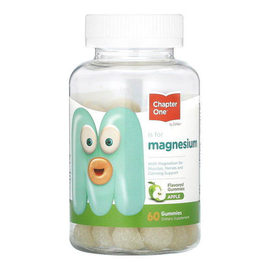 Zahler ,Chapter One Magnesium Gummies Bone and Muscle Function Supplements for Kids & Adults Kosher Apple Flavor (60)