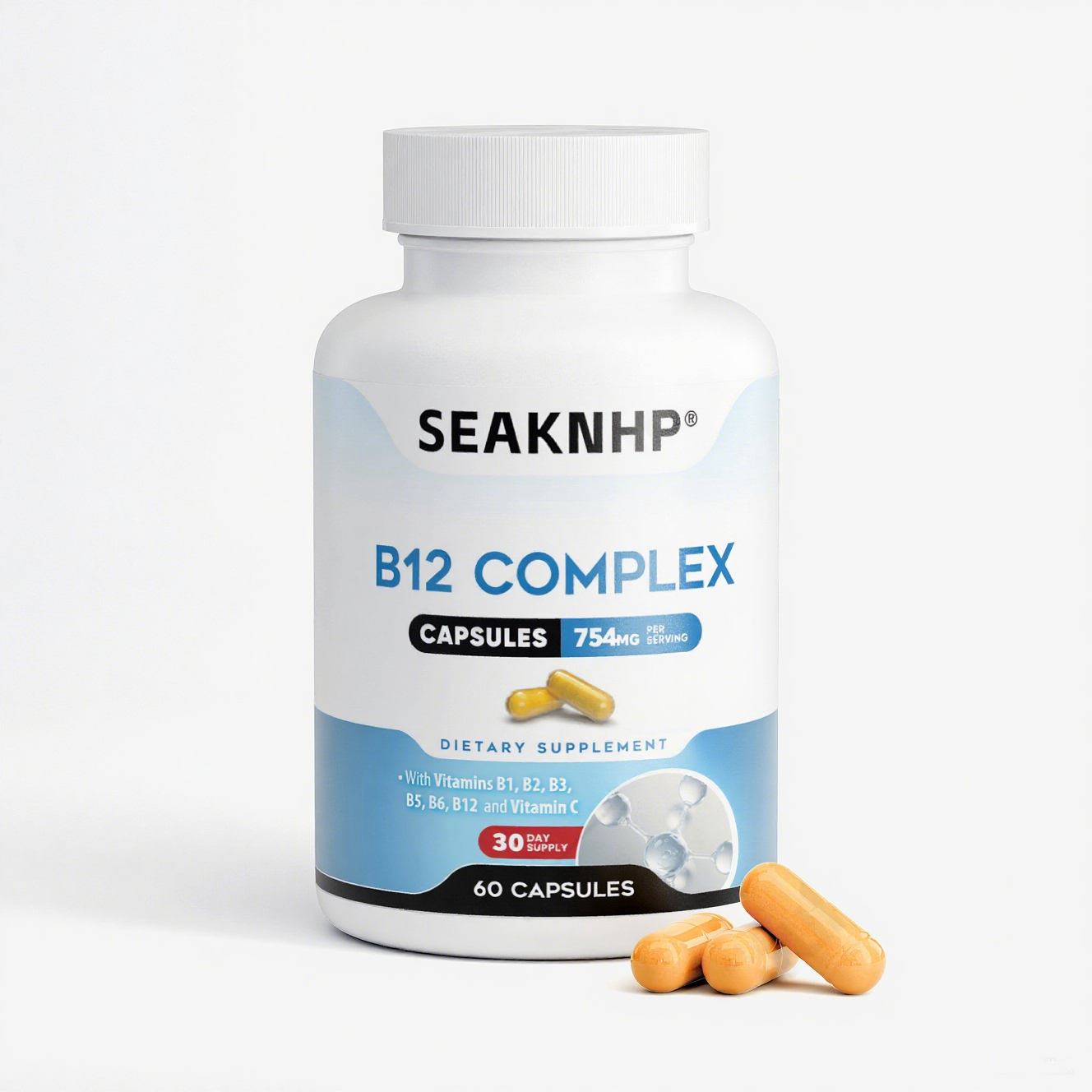 Seaknhp Supplement Vitamin B-Complex Plus Improve Energy Levels
