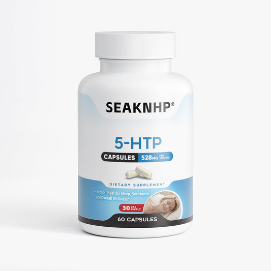 Seaknhp 5-HTP 60 Capsules Supports Emotional Well-being and Comfort and Promotes Strength in Muscles