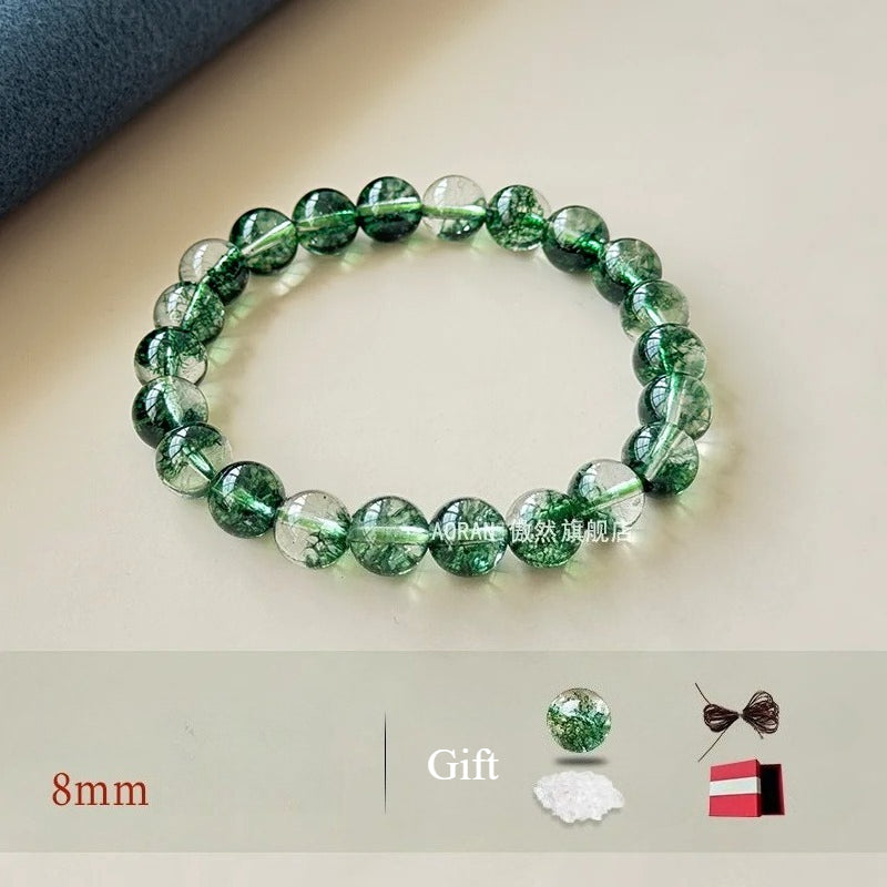Natural Green Phantom Bracelet – Beads 6/8/10/12mm) 8MM
