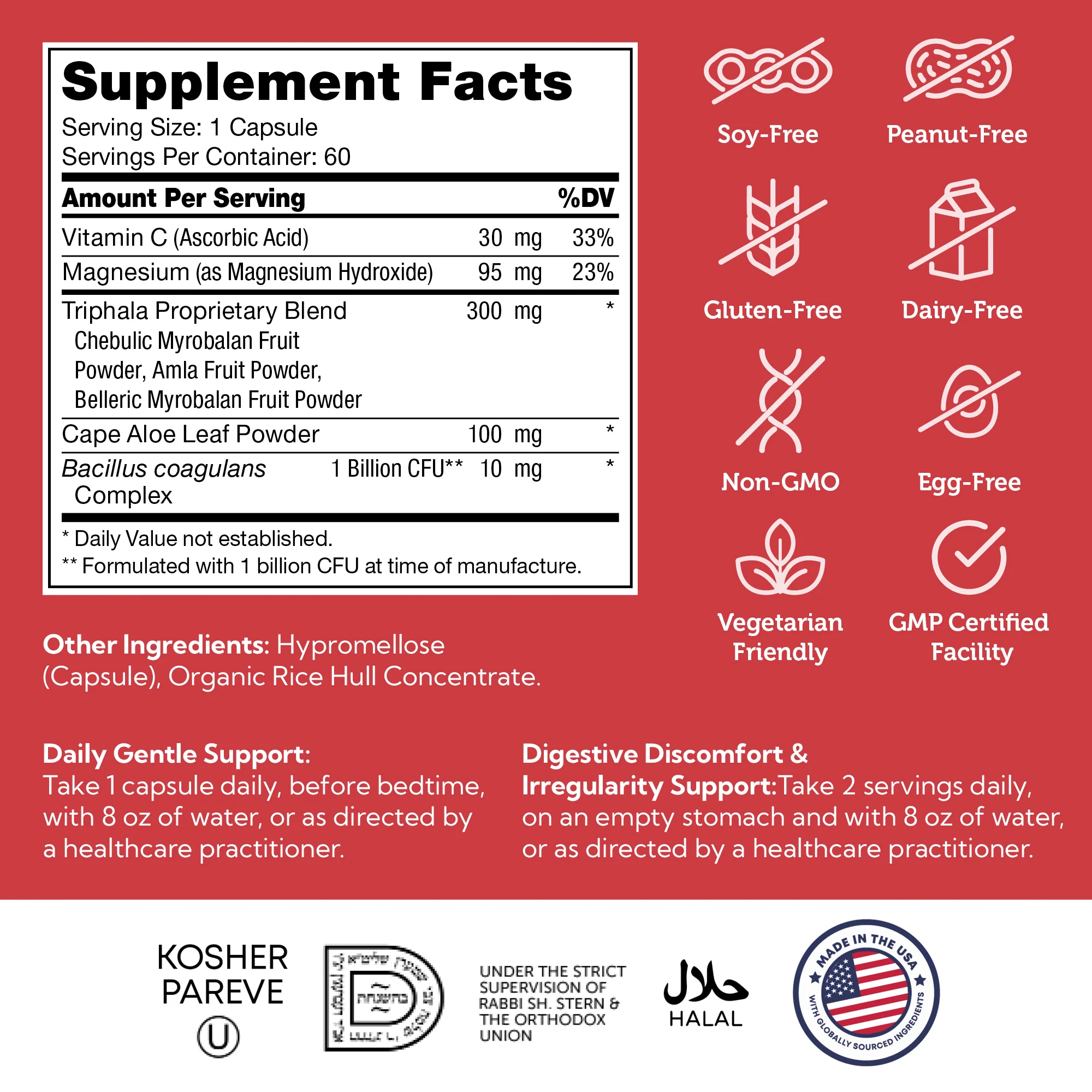 Zahler Daily Cleanse, Digestive Cleanse & Detox Formula, Supports Healthy and Regular Elimination, 60 Capsules