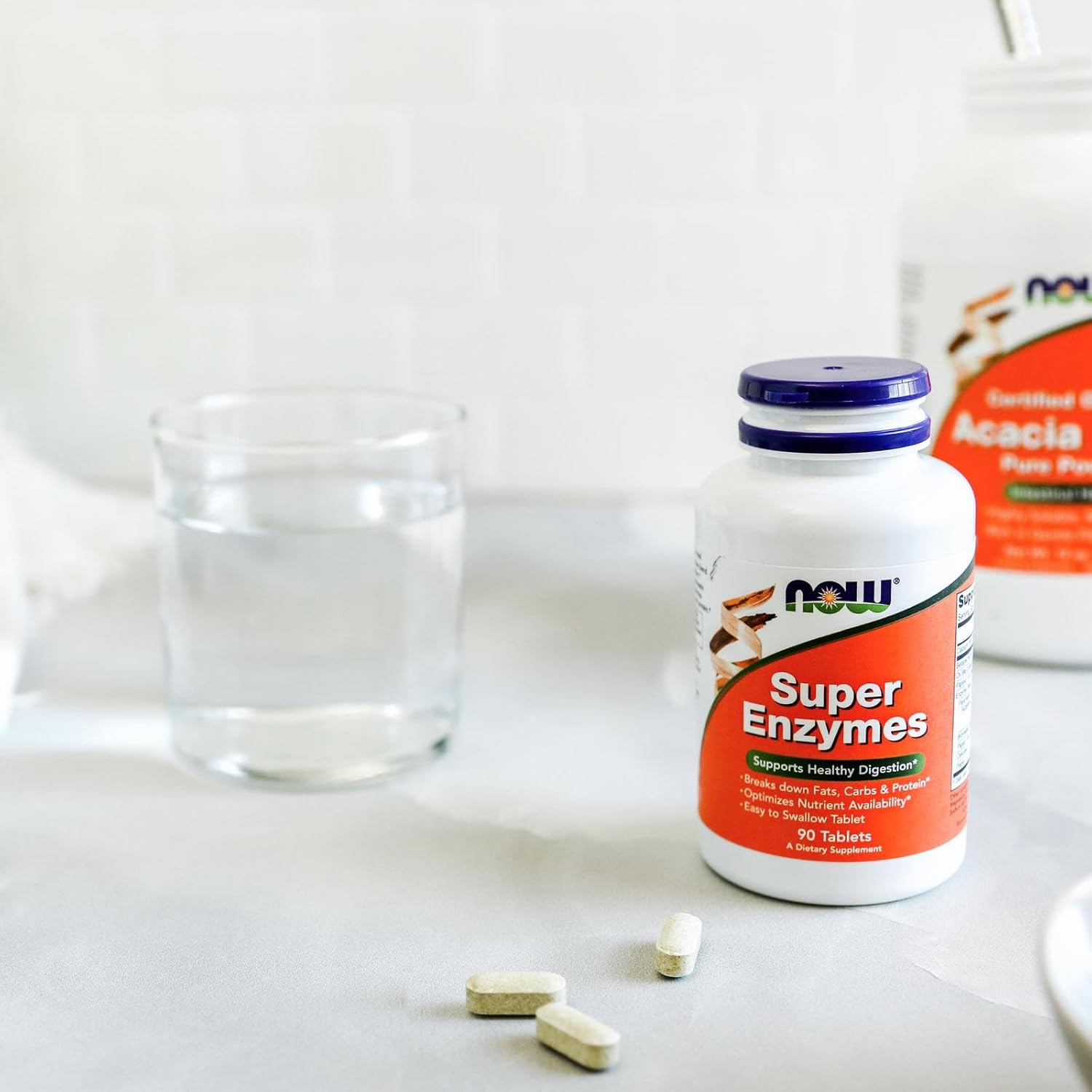 NOW Foods Supplements, Super Enzymes, Formulated with Bromelain, Ox Bile, Pancreatin and Papain, 180 Tablets