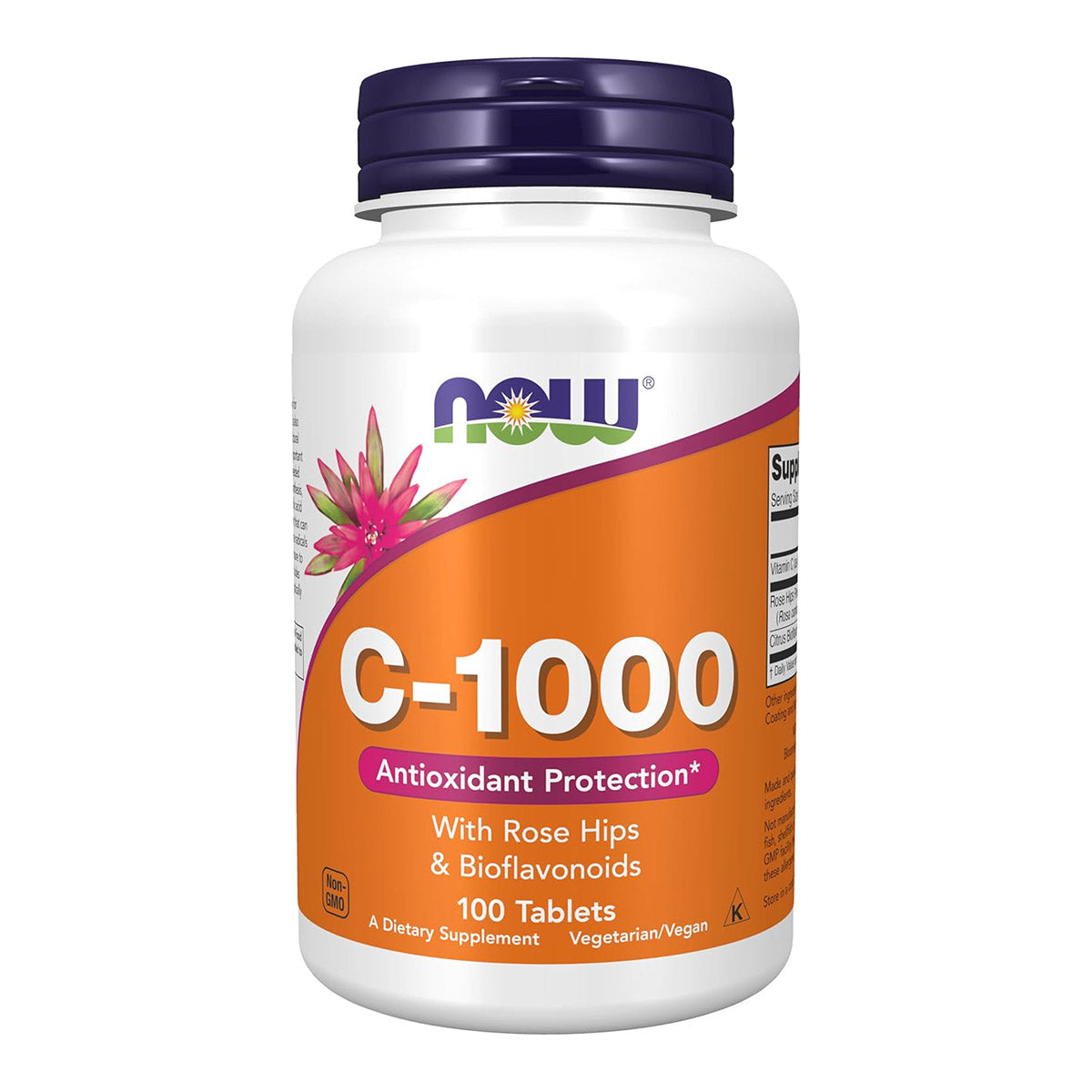 NOW Foods Supplements, Vitamin C-1,000 with Rose Hips & Bioflavonoids, Antioxidant Protection*, 100 Tablets