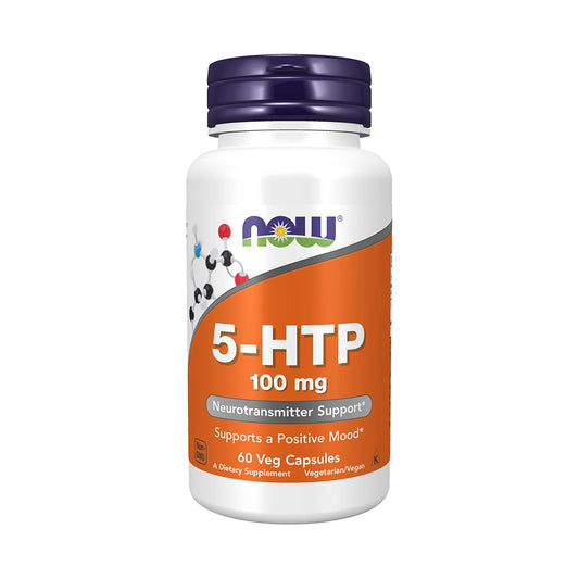 NOW Foods Supplements, 5-HTP (5-hydroxytryptophan) 100 mg, Neurotransmitter Support*, 60 Veg Capsules