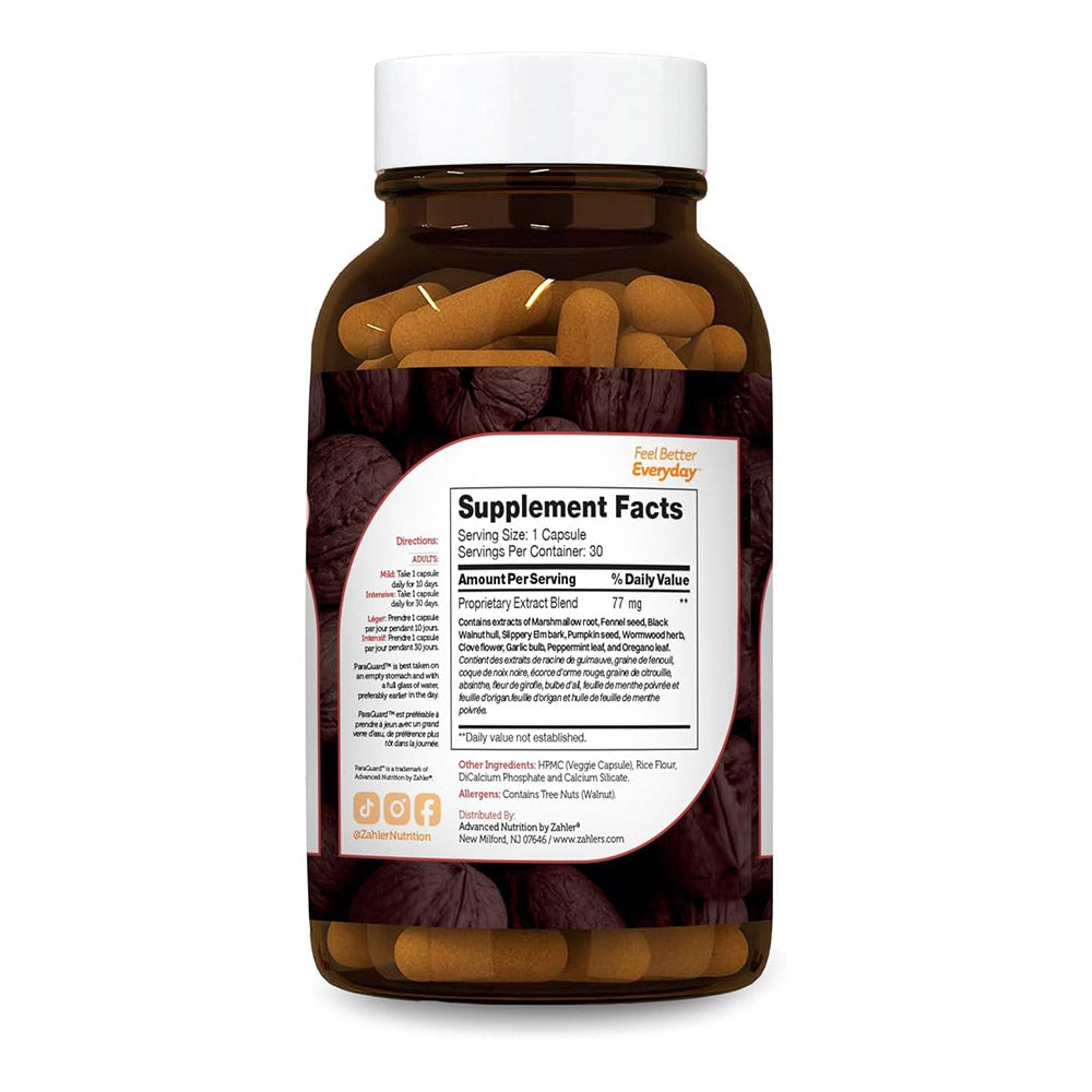 Zahler - ParaGuard Capsules - Gut Health Supplement - Natural Support for Humans - Certified Kosher 30 Count