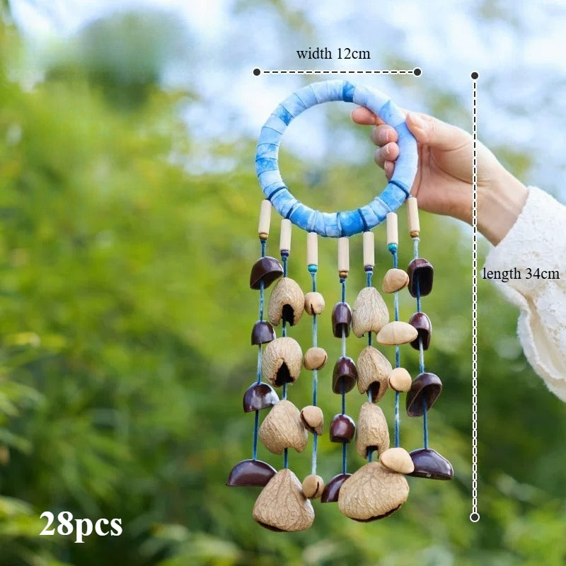Natural Seed Shell Hand Rattle – Indonesian Nut Shaker, Percussion Instrument & Home Decor 28pcs