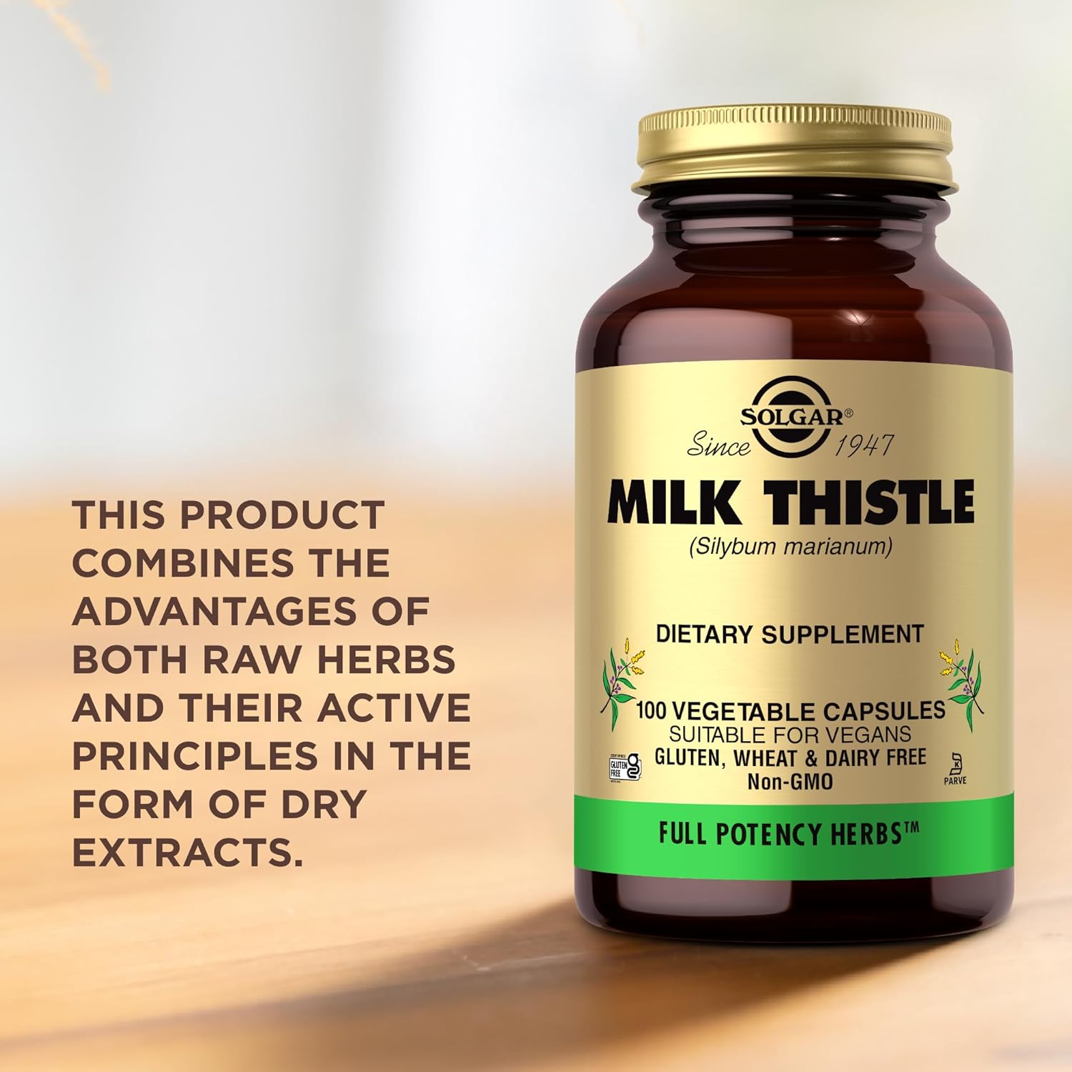 Solgar Milk Thistle - 100 Vegetable Capsules - Full Potency (FP)