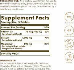Solgar Calcium Magnesium with Vitamin D3-150 Tablets, Promotes Healthy Bones, Supports Nerve & Muscle Function