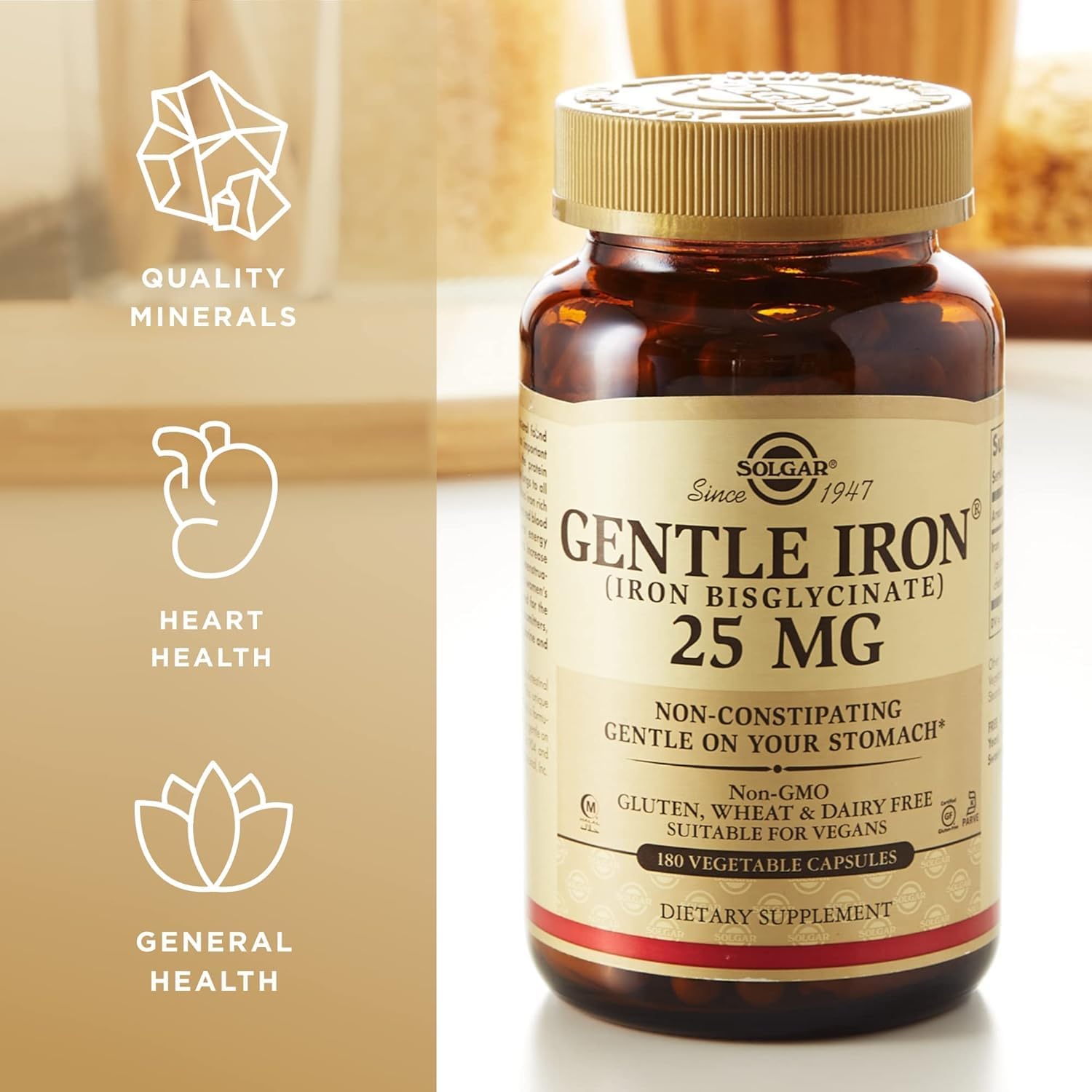 Solgar Gentle Iron - Ideal for Sensitive Stomachs Red Blood Cell Supplement