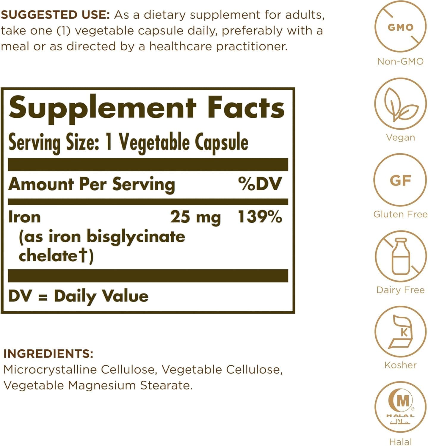 Solgar Gentle Iron - Ideal for Sensitive Stomachs Red Blood Cell Supplement