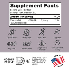 Zahler - Advanced Vitamin D3 1000 IU Softgels (120 Count) for Immune Support, Bone, Teeth & Muscle Health