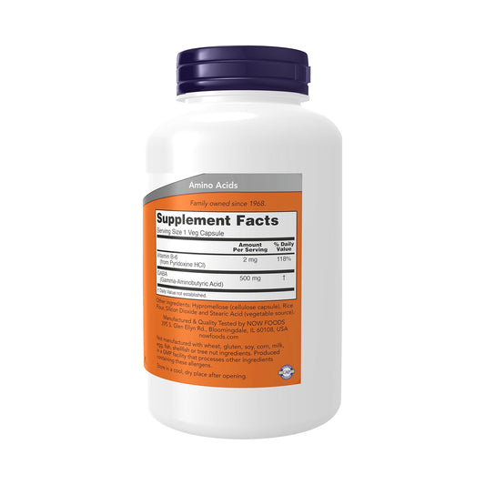 NOW GABA 500 mg,200 Veg Capsules