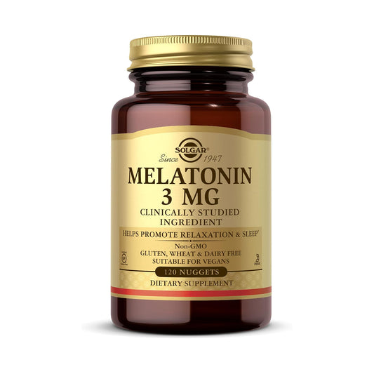 Solgar Melatonin 3 mg - 120 Nuggets - Helps Promote Relaxation & Rest