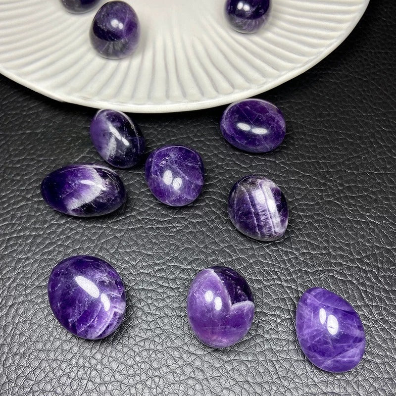 Uruguayan Amethyst Raw Crystal – Oval Purple Stone for Collection, Handheld, Pendant Making & Energy Work