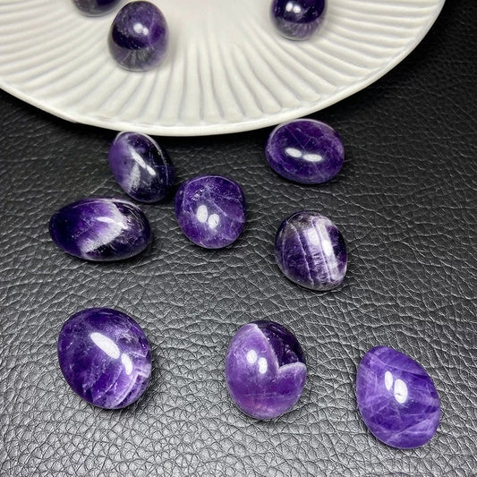 Uruguayan Amethyst Raw Crystal – Oval Purple Stone for Collection, Handheld, Pendant Making & Energy Work