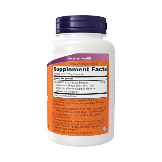 NOW Foods Supplements, Soy Isoflavones, 60 mg 120 Veg Capsules