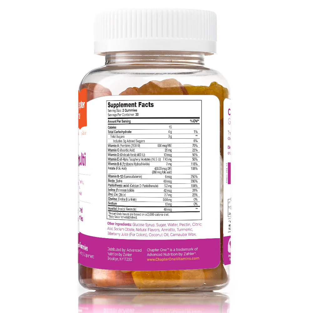 Zahler - Chapter One Kids Multivitamin Gummy with 13 Vitamins & Nutrients (60 Flavored Gummies)